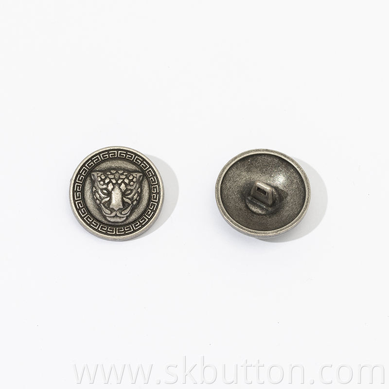 Customized Embossed Dome Metal Sewing custom 3d shank button for coat factory sale directly